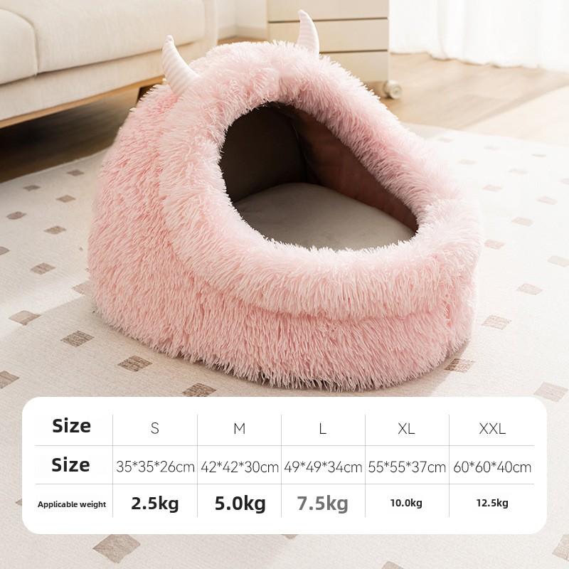Cat Warm Thickened Autumn and Winter Teddy Than Bear Plush Little Monster Cat Nest Deep Sleep Kennel Pet Nest