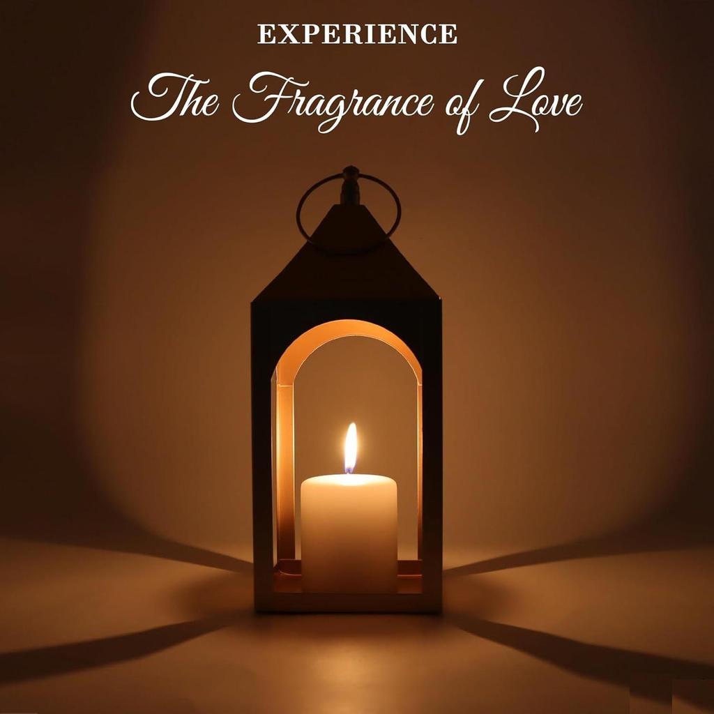 Glass Iron Lantern with One Pillar Candle Lantern for Home Decoration|Candle Holders for Home Decor Pack of 1