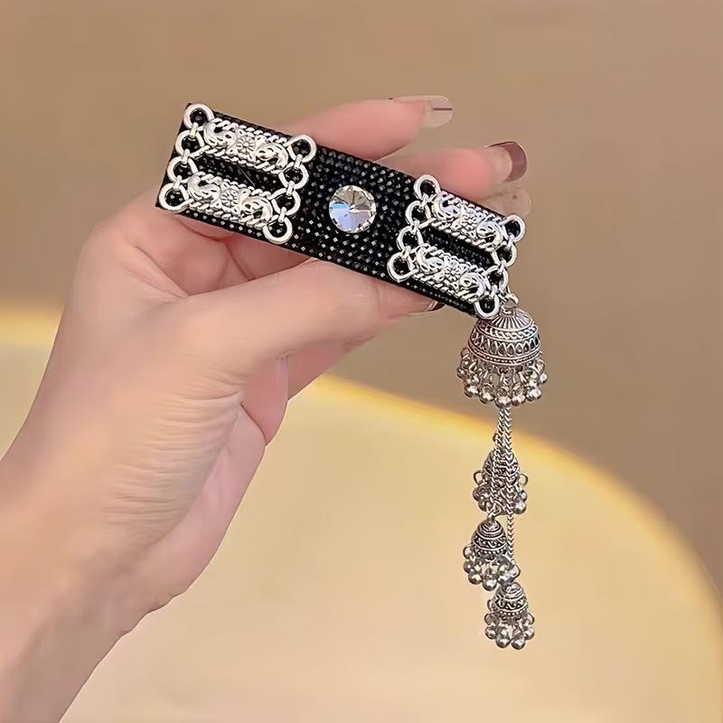 Stylish And Simple Full Diamond Geometric Hairpin, High-End Temperament Side Clip Bb Clip, Versatile Bangs Clip, Hairpin, Hair Accessories