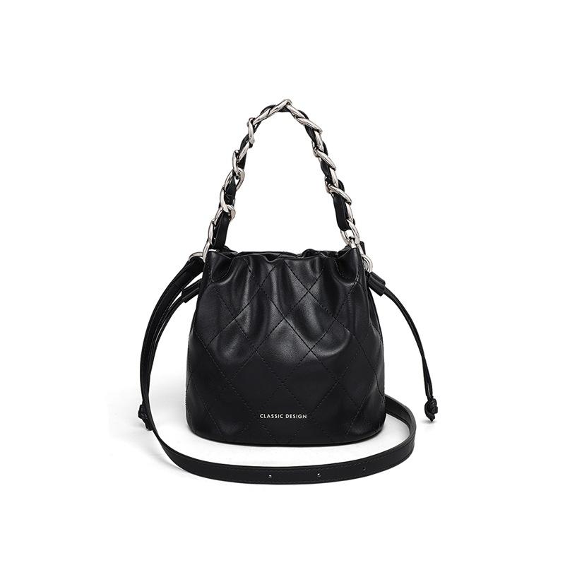 Bucket Bag Autumn and Winter New Genuine Leather Women's Bag Crossbody Bag Handbag Handbag High-end Shoulder Bag