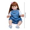 23’’ Baby Girl Cuddle for Doll Reborn Simulation Toy Lovely Heavy Weight Lifelike Toy with Rooted Hair Newborn Birthday