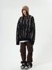 Unisex Hip Hop Loose Fit Jacquard Sweater for Autumn/Winter
