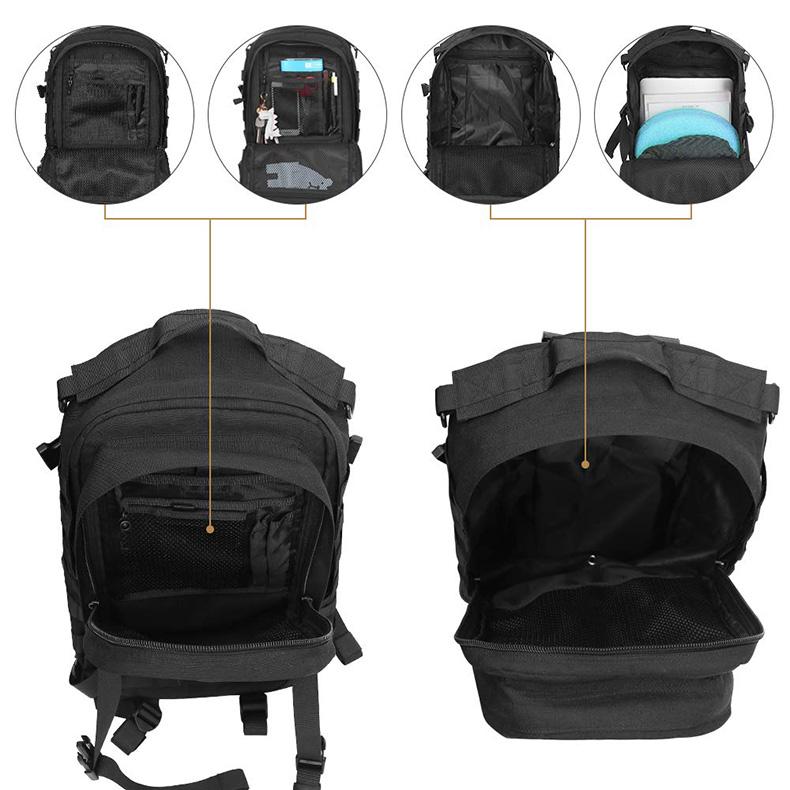 Zaino Tattico D'Assalto Impermeabile Verde | 900D Oxford, Sistema MOLLE, Per Escursioni Moto E Trekking, Bug Out Pack