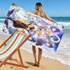Genshin Impact Print Beach Towel, Large Soft Quick Dry Towel for Beach Camping Swimming