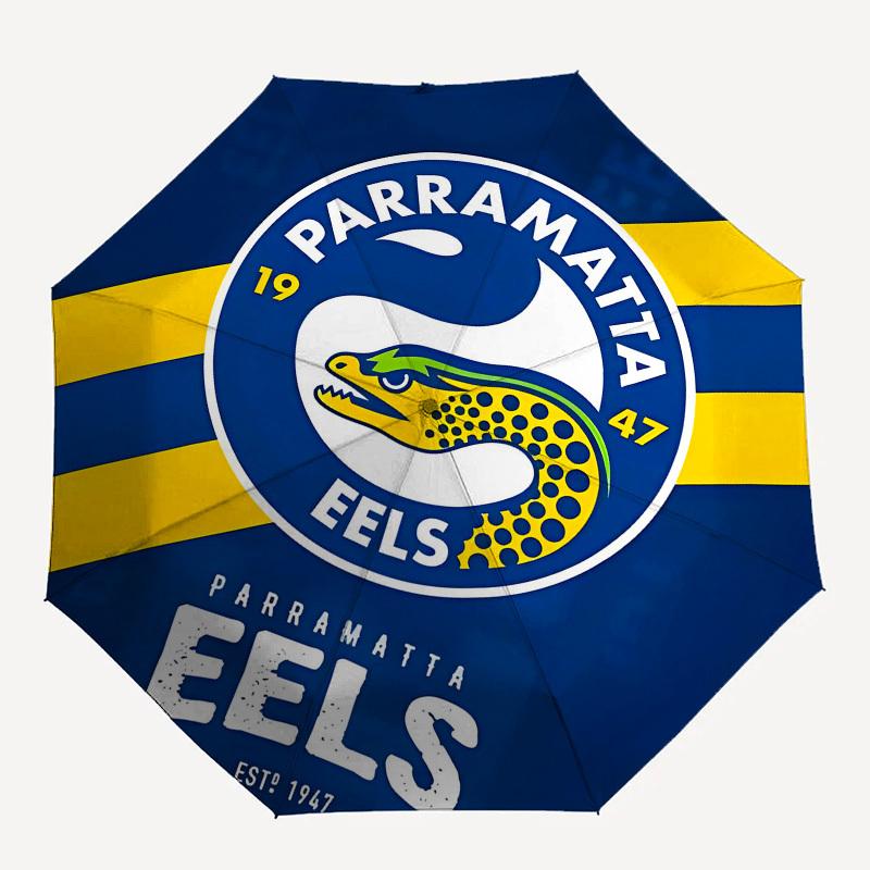 Parramatta Eels, Rugby League Automatic Opening and Closing, 8 Rib Structure Portable Umbrella, Suitable for Men and Women In All Seasons  P