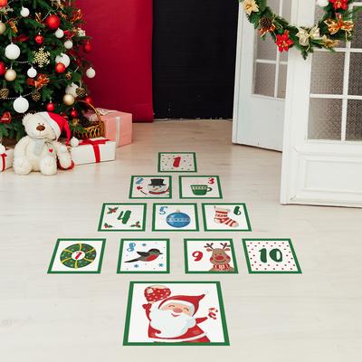 Père Noël Bonhomme de Neige Petit Animal Mare Chambre Salon Embellir Autocollants Décoratifs