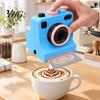 Mechanical Latte Art Camera 3D Printed Coffee Printer, Manual One-Click Powder Stencil Maker with DIY Drink Decorator Interchangeable Template