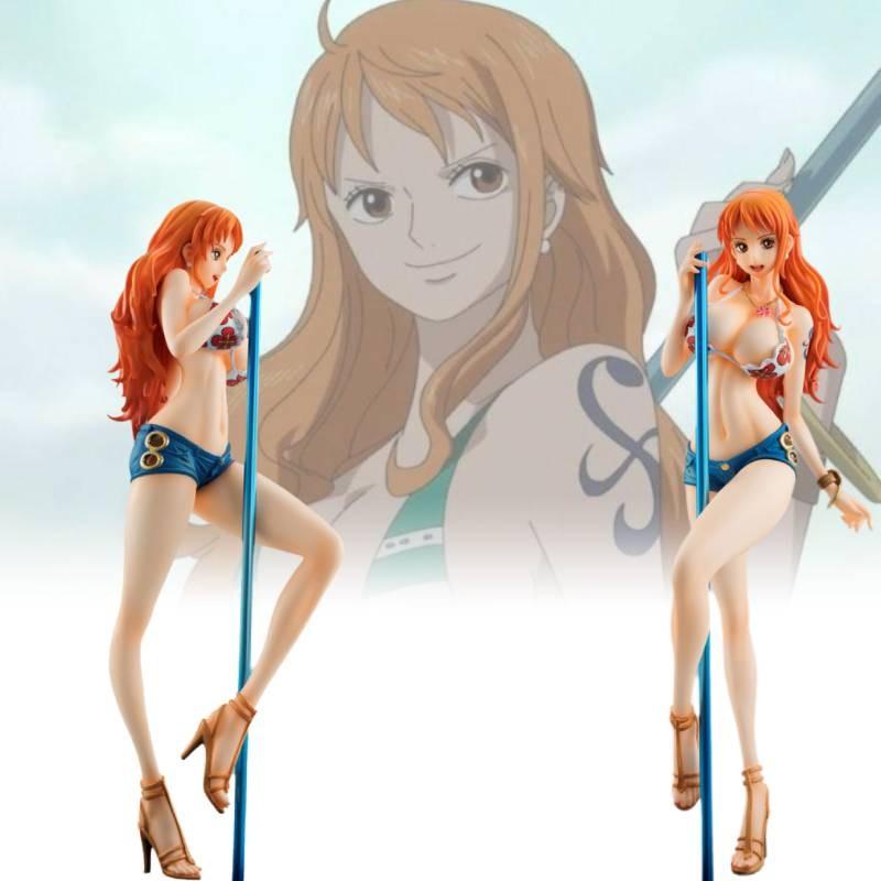 Piece One Nami Figurine Swimwear Pole Dance Anime Model Garnish Christmas Gift
