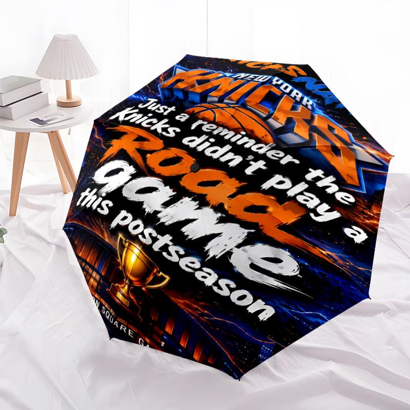 Printed Knicks logo Folding Umbrella,Outdoor,Leisure,And Travel Umbrella,Durable Umbrella Fabric,Birthday And Holiday Gift