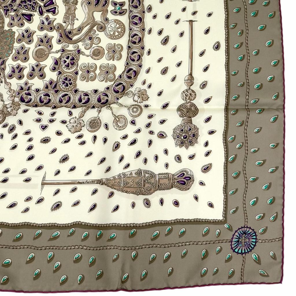 Excellent HERMES scarf TRESORS RETROUVES Hidden Treasures Multi silk Women Used