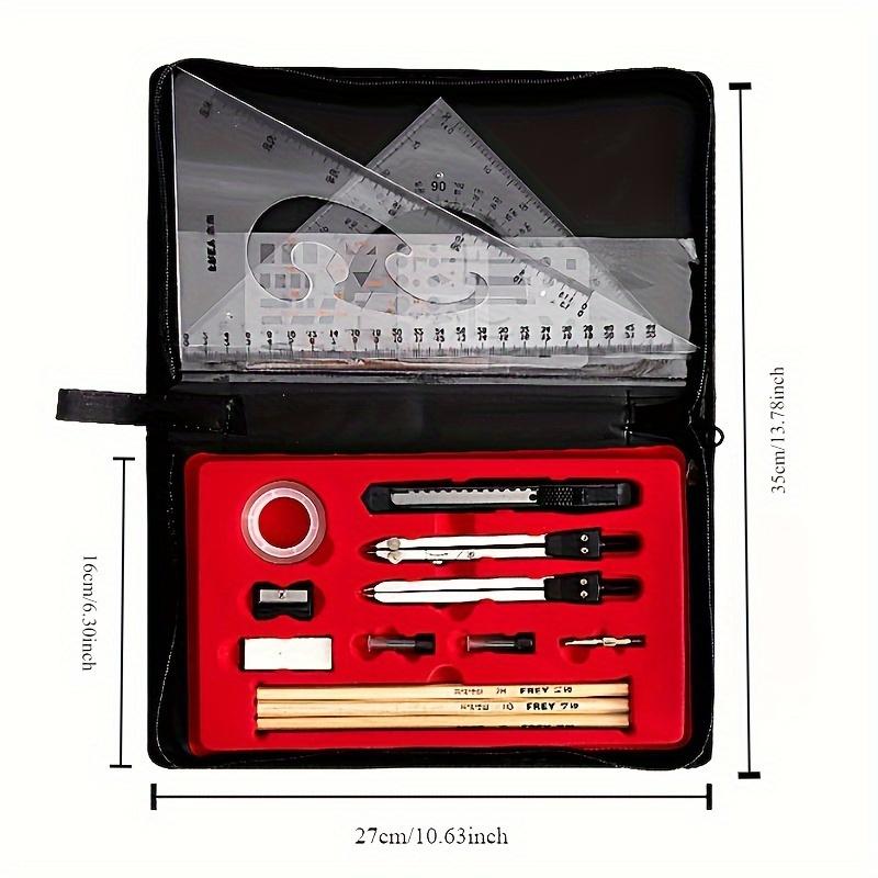 Professional Drawing Set - Suitable for Students and Engineers - Multi-Functional Measuring Instrument Set for Educational and Architectural Drafting