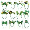 StPatricks Day HairHoop for Irish National Day Celebration Glittering Powder Headband for Theme Party Festival Gathering