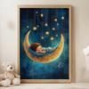 Poster Dream On The Moon Poster Dream On The Moon, 50X70 Cm, Frameless, Matte Paper 230 Gsm