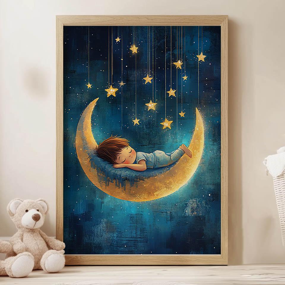 Poster Dream On The Moon Poster Dream On The Moon, 50X70 Cm, Frameless, Matte Paper 230 Gsm