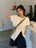 Split T-shirt Women's Summer Short-sleeved Design Sense New Irregular Original Style Loose Internet Celebrity Student Tops Tide