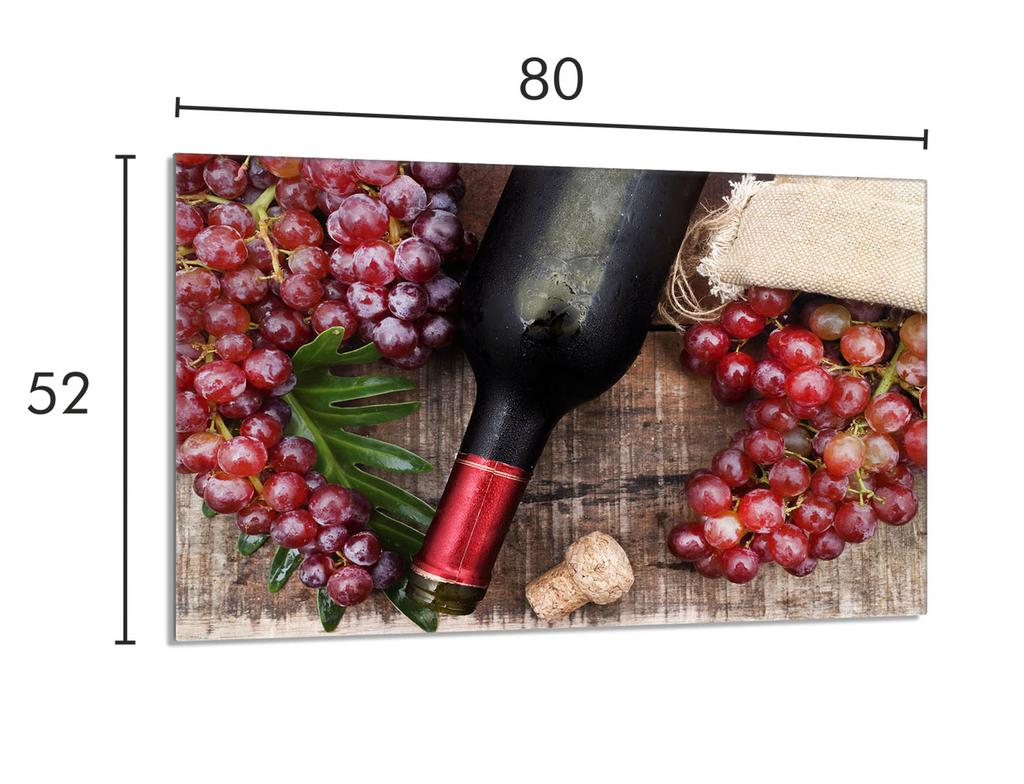 Glas-Kochfeld-Schutzplatte 80x52 Wein