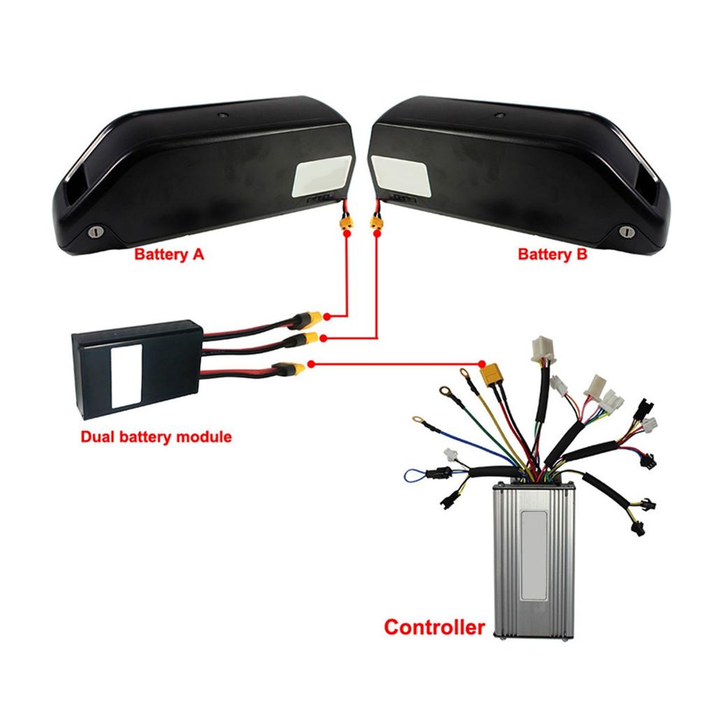 Battery Pack Switches Balancer for E-Bike Electric Double Battery Parallel Module Double Battery Discharge Converter