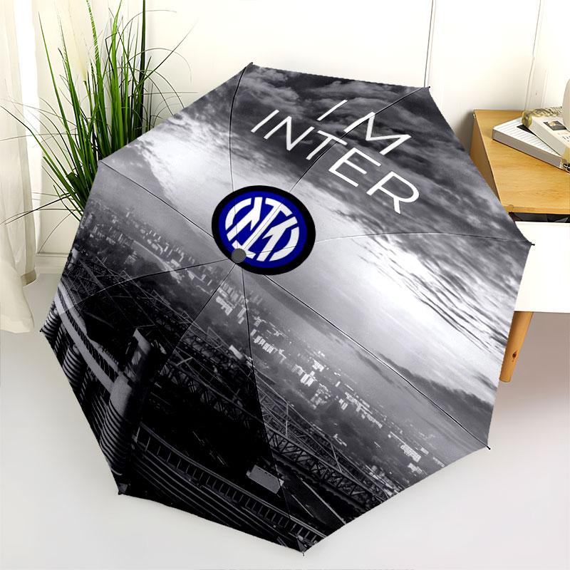 Inter Milan, automatic folding umbrella, portable and foldable design, 8 ribs, a Christmas or birthday gift.
