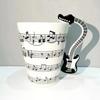 Water Cup 3D Musical Instrument Ceramic Cup 400Ml Music Note Musical Instrument Ceramic Cup Breakfast