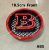 ABCB1 18.5cm ABS B Logo Front Grille Emblem Badge for BRABUS W204 W245 Vito Metris G-class V-class G63 G65 W463 G500 G350 GLK