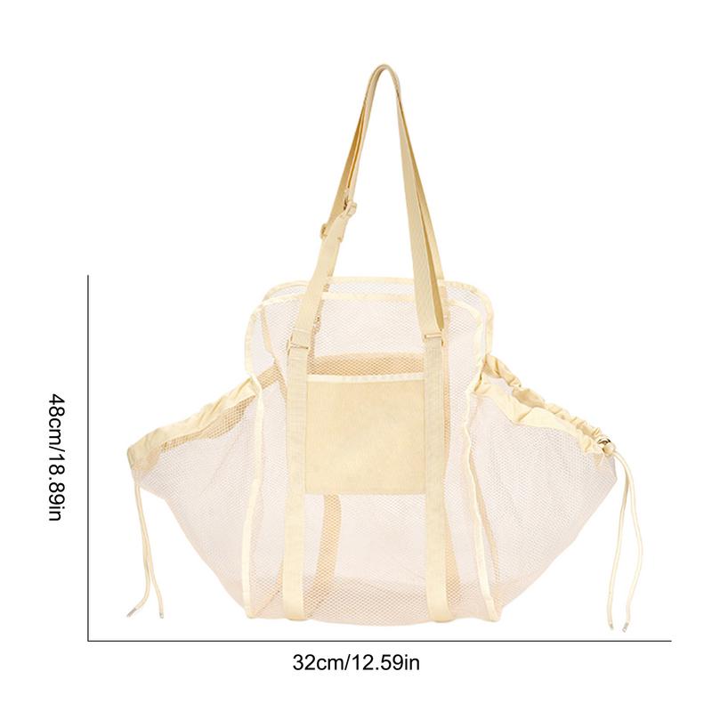 Car Mesh Storage Bag Canvas Car Seat Organizer Large Capacity Portable & Foldable Shopping Shoulder Bag drop shipping