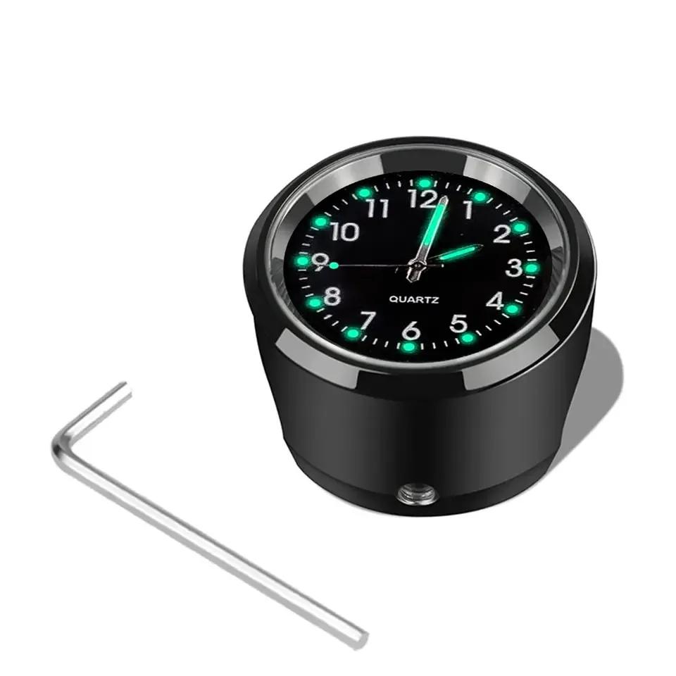 Motorcycle Quartz Watch Aluminum Luminous Clock Universal Bicycle Handlebar Mount Clock Time Display Waterproof Moto Accessories