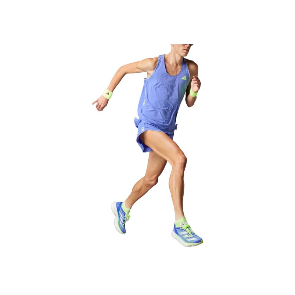 Adidas Adizero Letter Rundhals Slim Fit Bequeme Reflektierende Weste Herren Tops Kobaltblau IX2810