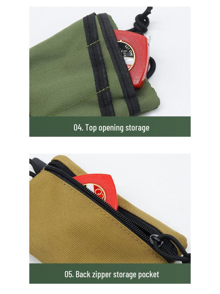 Camouflage Tactical EDC Tool Kit: Portable Outdoor Camping & Hiking Multifunctional Key Storage Bag.