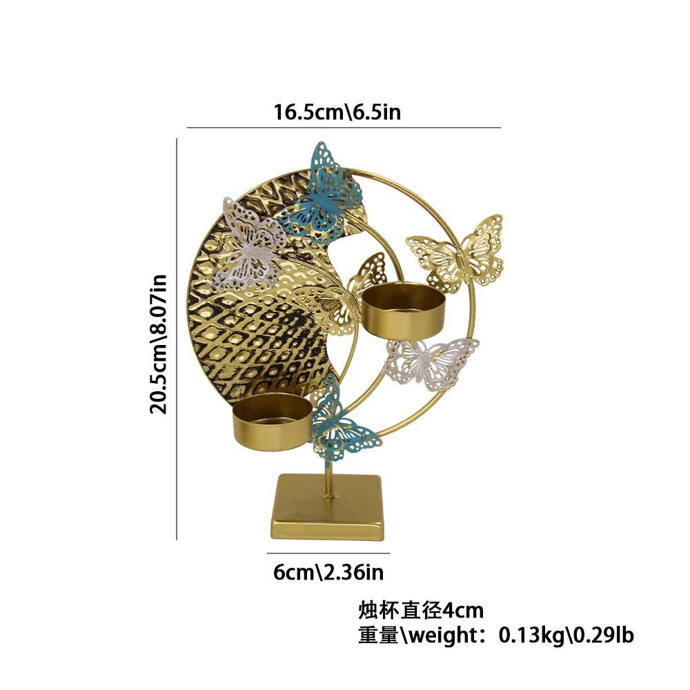 Flower Butterfly Iron Candle Holder Tabletop Decor for Home Wedding Holiday Centerpieces Beautiful Versatile Use for Any Setting