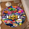 Game Brawl Adventure Heroes Round Rug for Livingroom,Bedroom, Palyroom, Chair Rug, Area Rug, Circle Carpet, Large Size Fan Christmas Gift