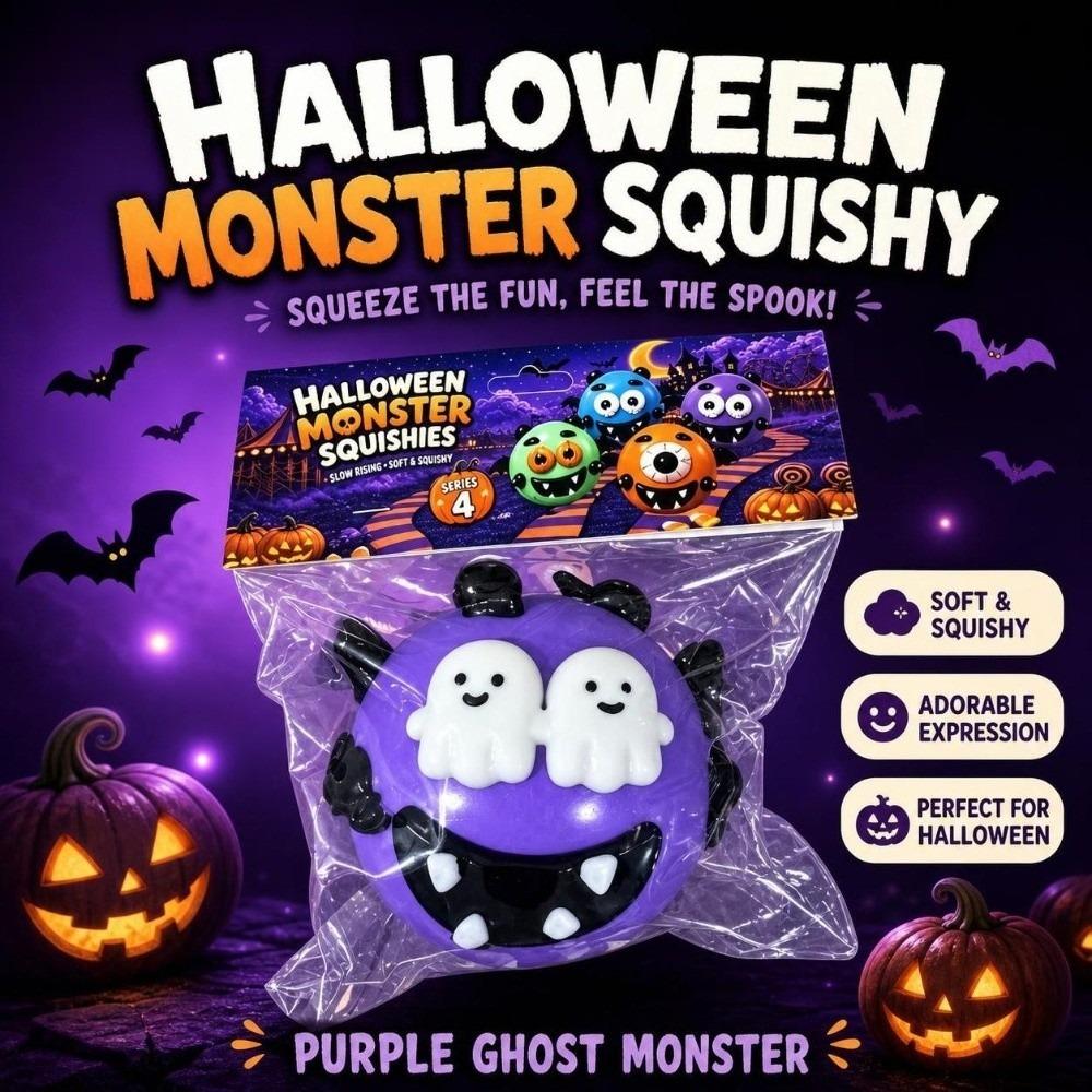 Halloween Theme Quirky Sensory Fidget Toy Slow Rising Dog Face Swap Squishy Office Desk Decor