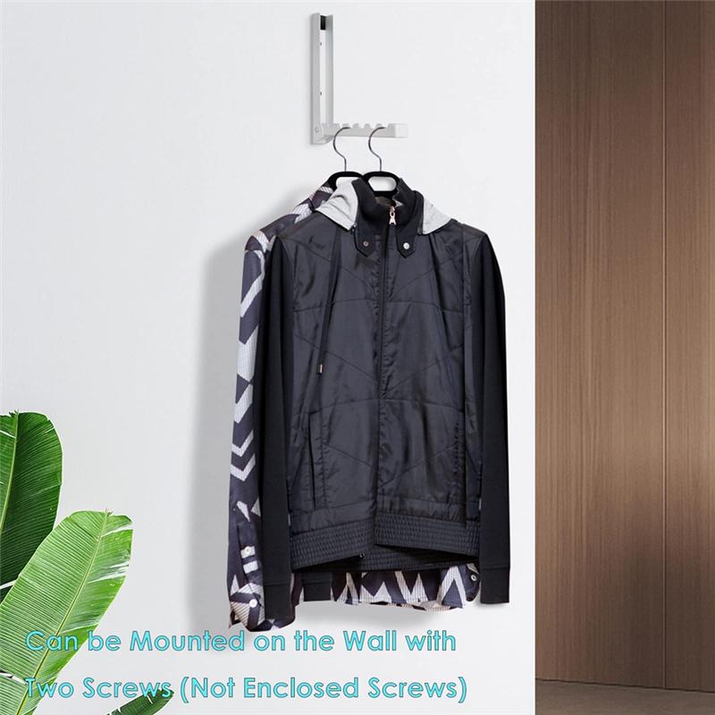 

ABHU Подвесной крючок на дверь, Складная сушилка для белья на дверь, Крючки для развешивания одежды с 6 углублениями