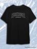 TeeSensation Black Crew Neck Short Sleeve T-Shirt with White Outline ARIZONA CARDINALS Arched Text Print