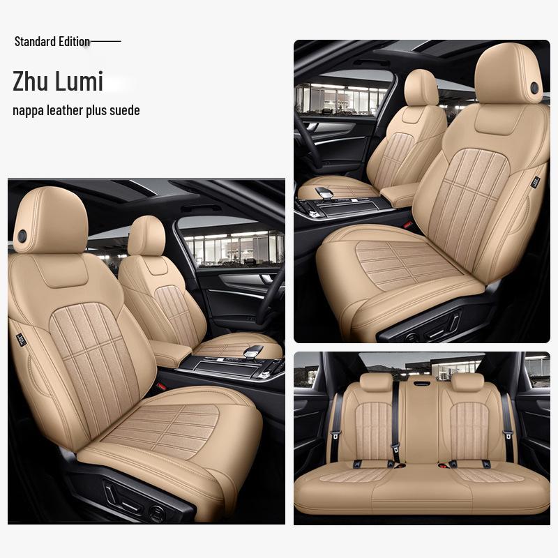 Universal Suede Car Seat Cover: Full Coverage, Ventilated, All-Season Cushion
