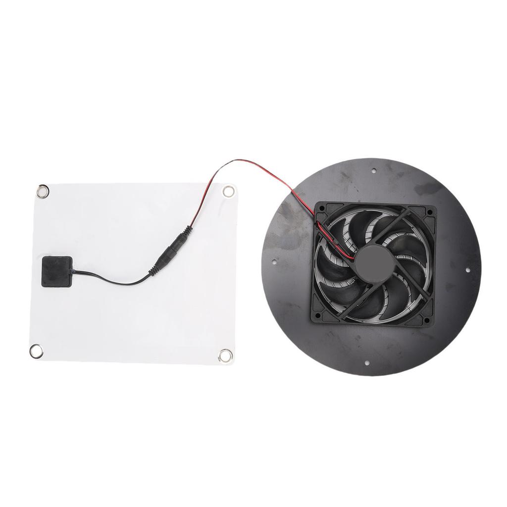 Solar Powered Exhaust Fan 10W Monocrystalline Silicon Solar Panel Round Vent Fan Kit for Pet House Chicken Coop Greenhouse