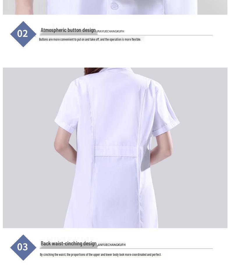 Unisex White Coat for Doctors, Students, and Laboratory Professionals - Long and Short Sleeve Options