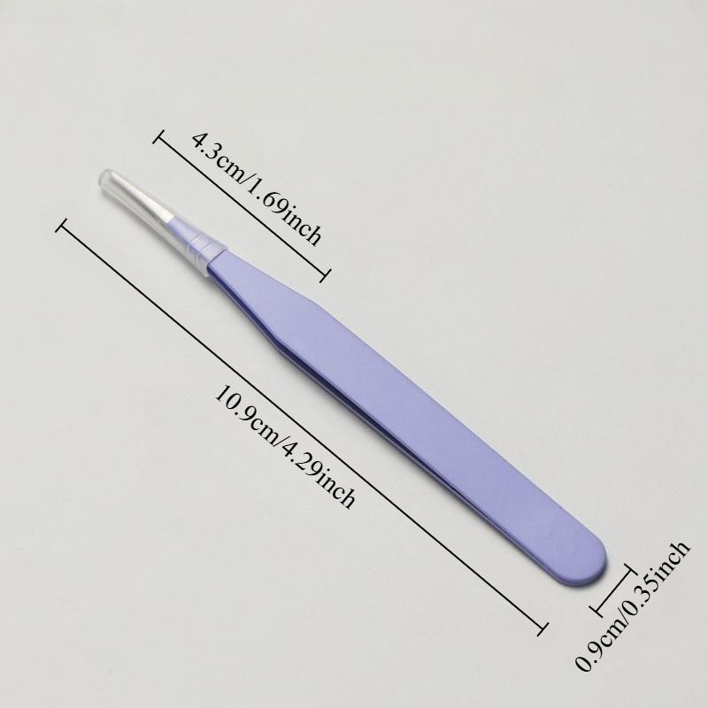 2pcs Stainless Steel Portable Anti-Static Tweezers Colored Tweezer Set Eyelash Extension Beauty Precision Makeup Repair Tools