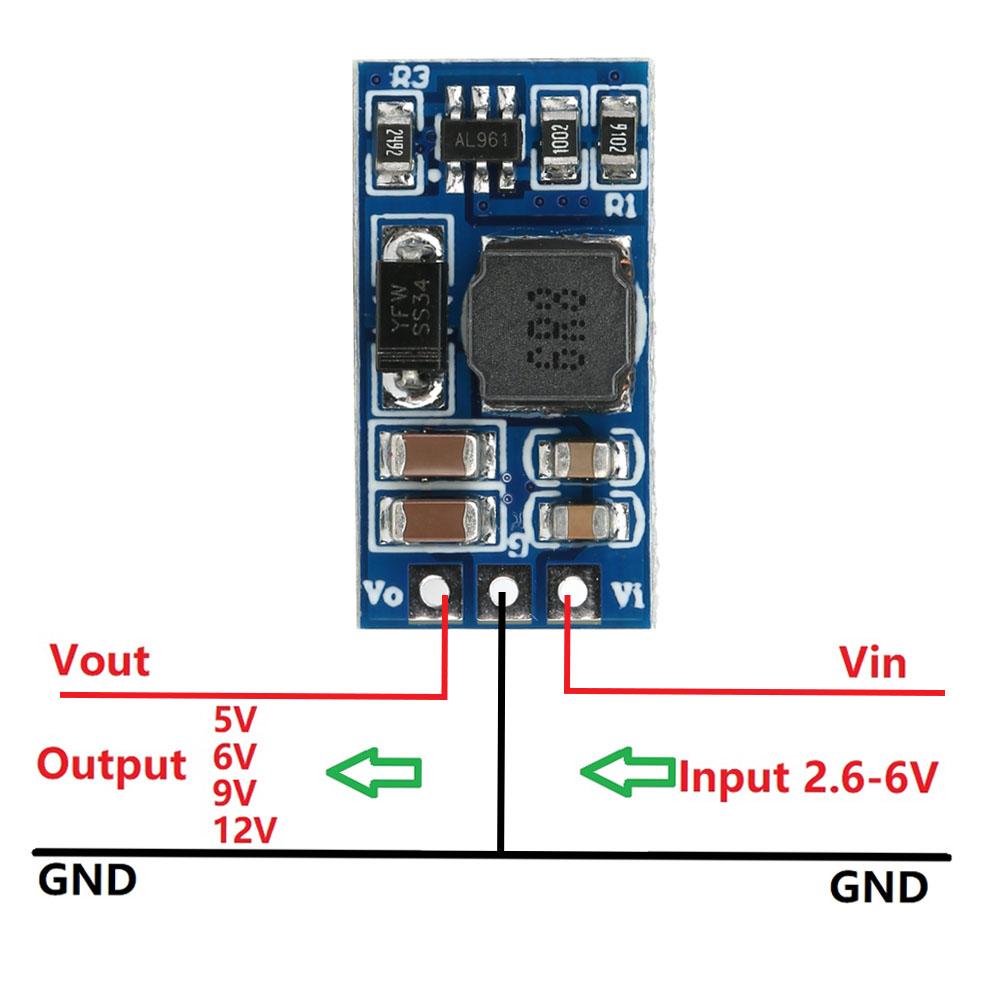 Step Up Module Boost Converter for LED Motor 7W 2.6-5.5 To 5v 6v 9v 12V ND0412SA Step Up Module   Step Up Module