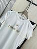 2025 High-End Women's Short Sleeve Embroidered Logo T-Shirt - Japanese & Korean Casual Style