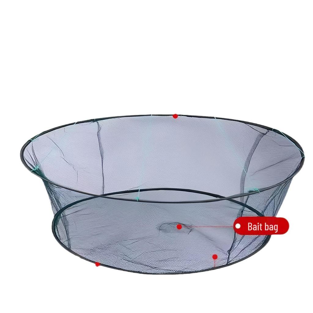 Collapsible Round Fishing Cage: Shrimp, Fish, Lobster Net with Single-Hand Throw Design