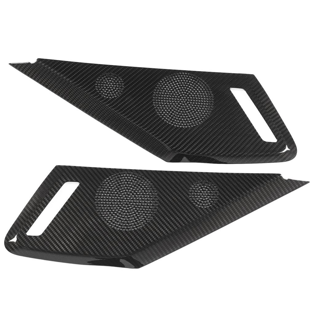 2pcs Car Door Speaker Cover Carbon Fiber Interior Speaker Cover Replacement for Chevy Corvette C8 Z06 Z51 2020 to 2023