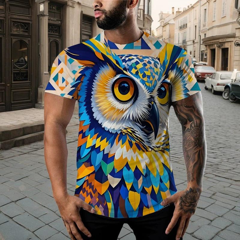 3D Digital Printing T-Shirt Teen Men's Short Sleeve Top Versatile Breathable