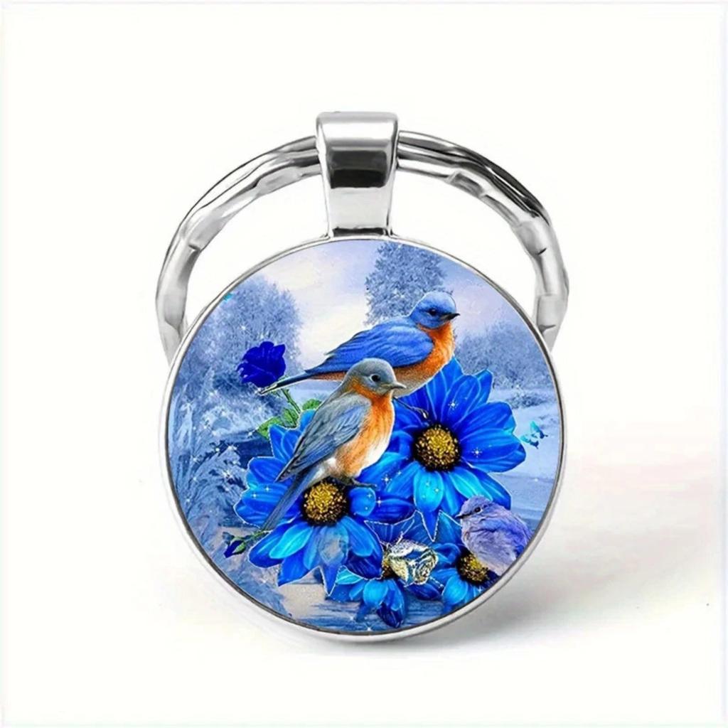 Mode Legierung Schlüsselanhänger Anhänger Runder Metall Schlüsselring