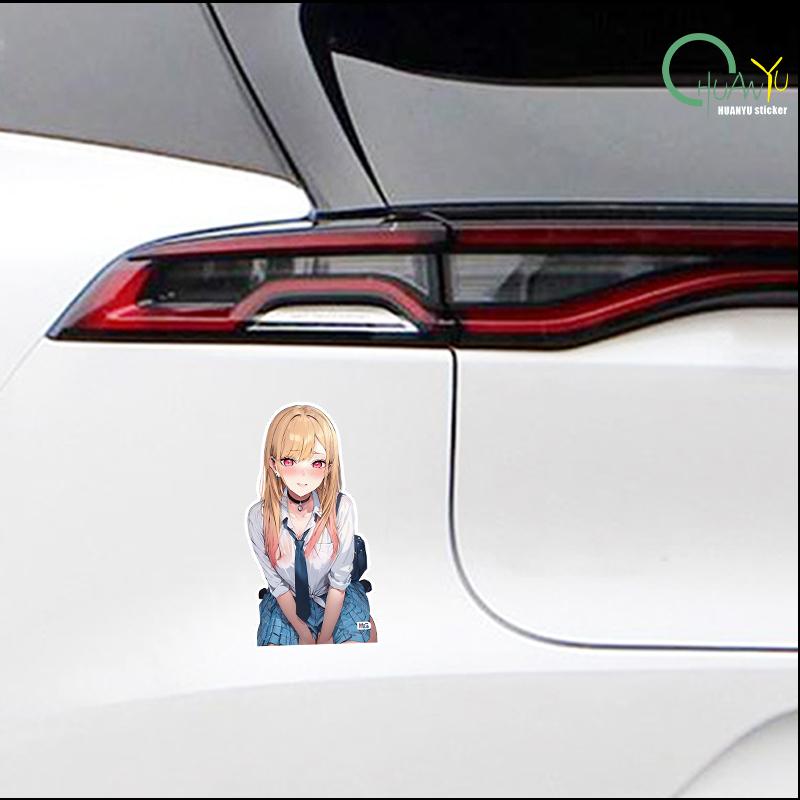 HD Anime Haimeng Big Miss Sexy Personality Car Sticker Creative Reflective Waterproof Motorcycle Car Decorative Sticker