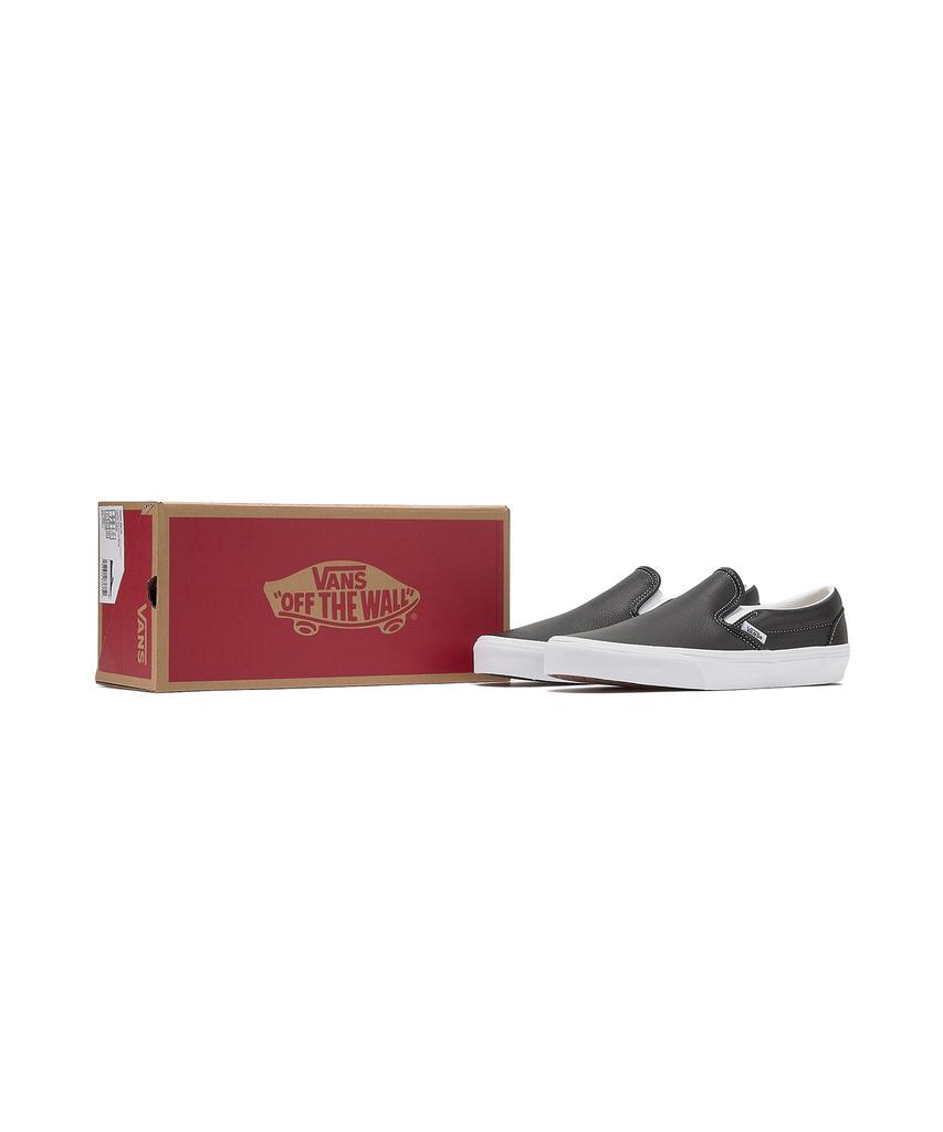 Vans Classic Slip-On - (Leer) Zwart:True White / Vn000Ct5Bpb1