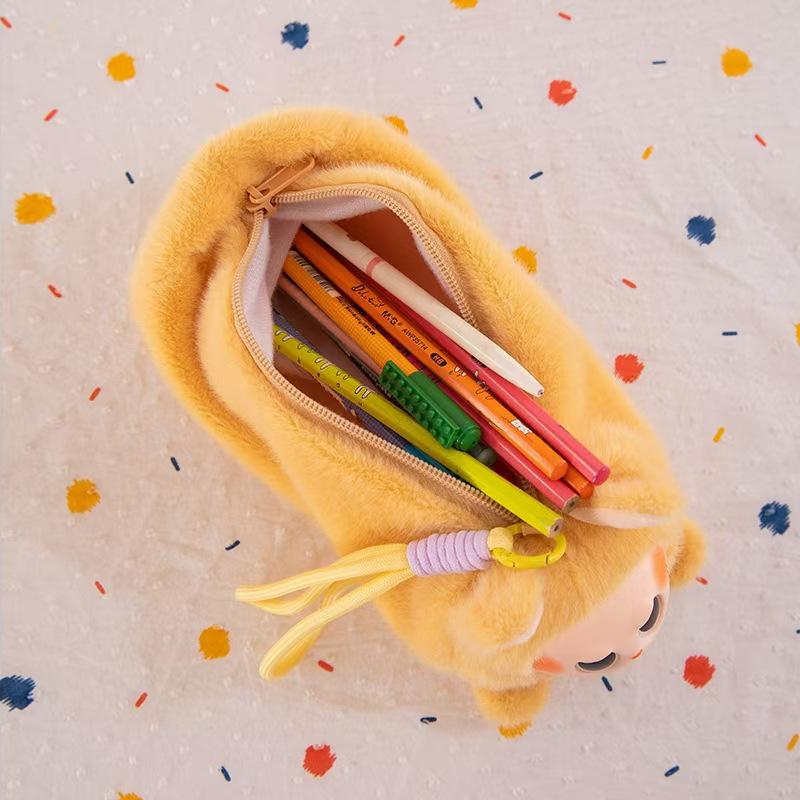 1 Piece Labubu Hanging Rope Plush Pencil Case Cute Stationery Storage Bag