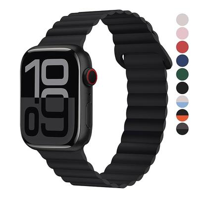 Magnetisches Armband Für Apple Watch 10 Band 46mm 45mm 42mm 49mm 40 41 44 correa Silikon Armband iWatch Serie 8 9 5 SE 6 7 Ultra 2