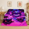 Cute Gengar Pokemon Cartoon Soft Flannel Throw Blanket,Warm Cozy Blanket for Bed,Couch,Sofa,Bedroom,Living Room,Travel,Picnic