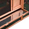 Two-Level Outdoor Rabbit Hutch with Roof, Door, Window, and Removable Tray, 144x64.5x100cm
