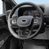 Carbon Fiber Look Car Steering Wheel Cover Trim For Ford Ranger T9 2023+ Auto Accessories